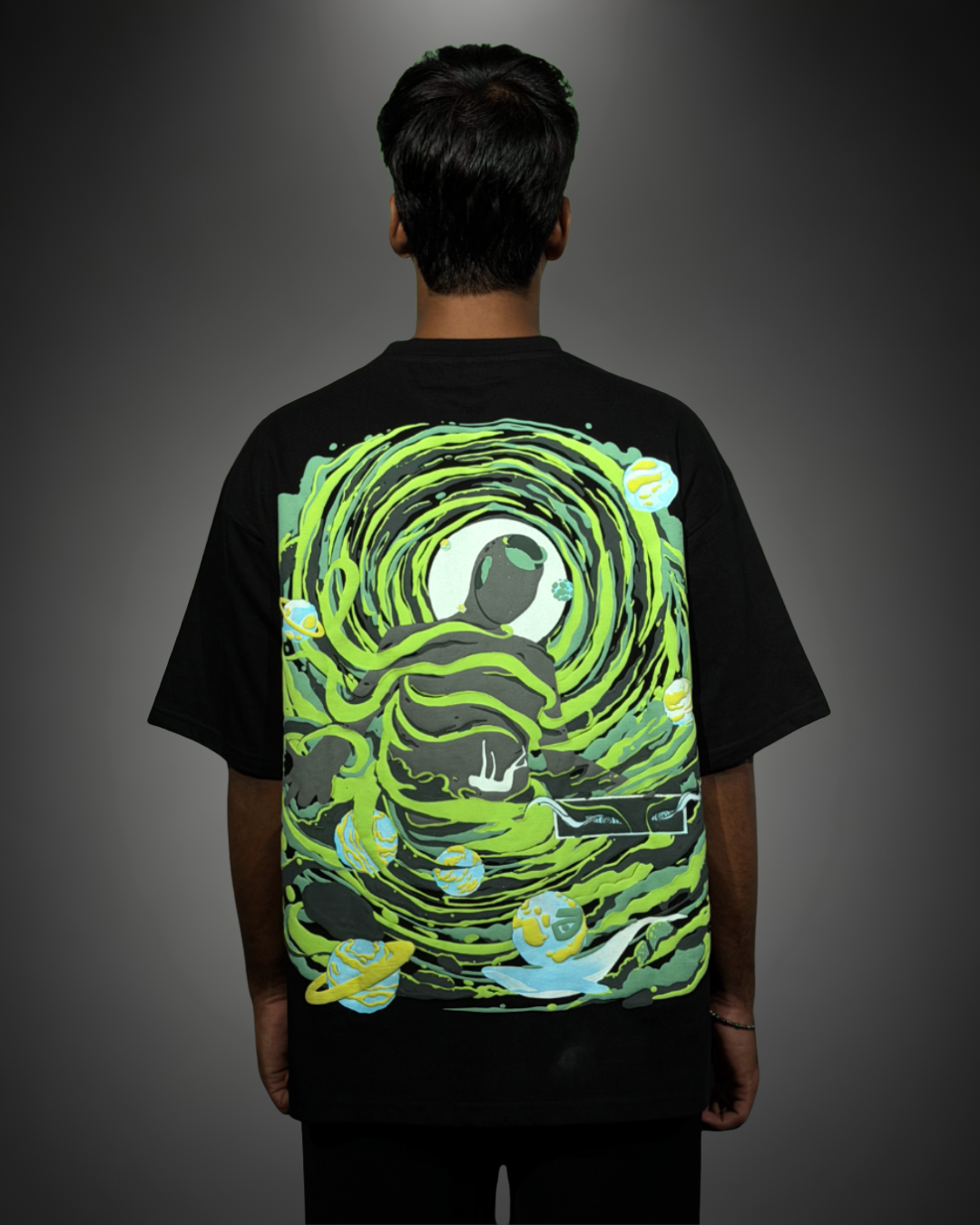 APHANT Beyond Imagination oversized t-shirt in green, 280 GSM cotton with a box fit